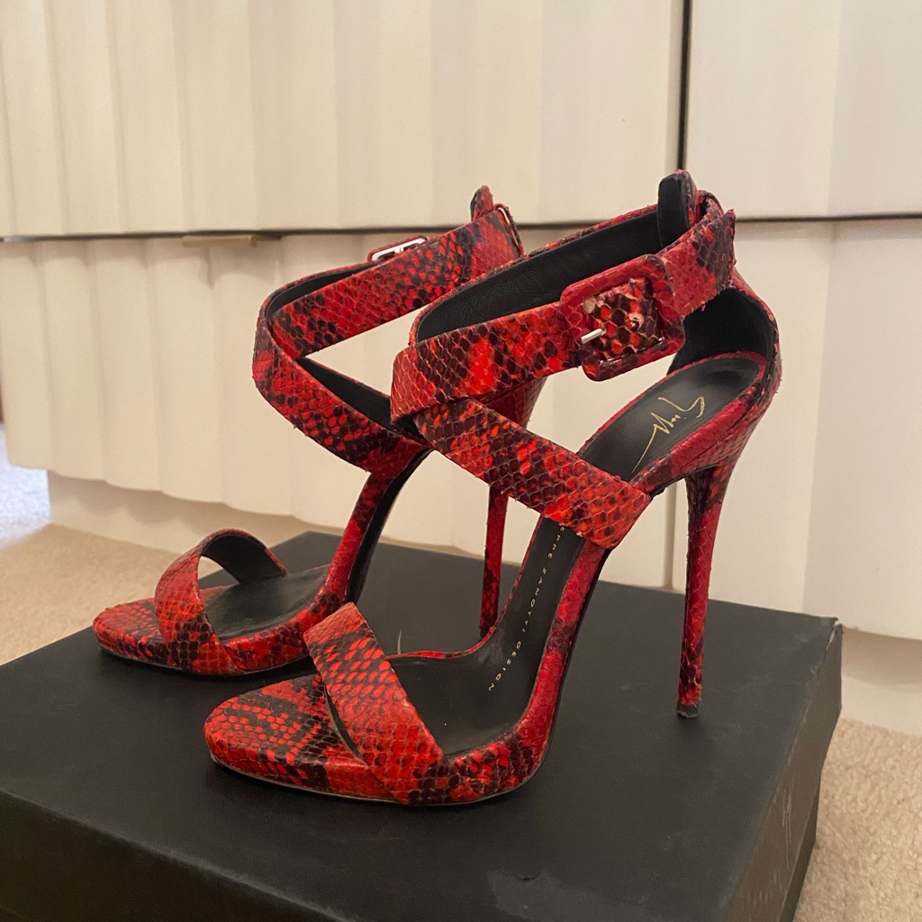 Giuseppe Zanotti Python Sandals 36